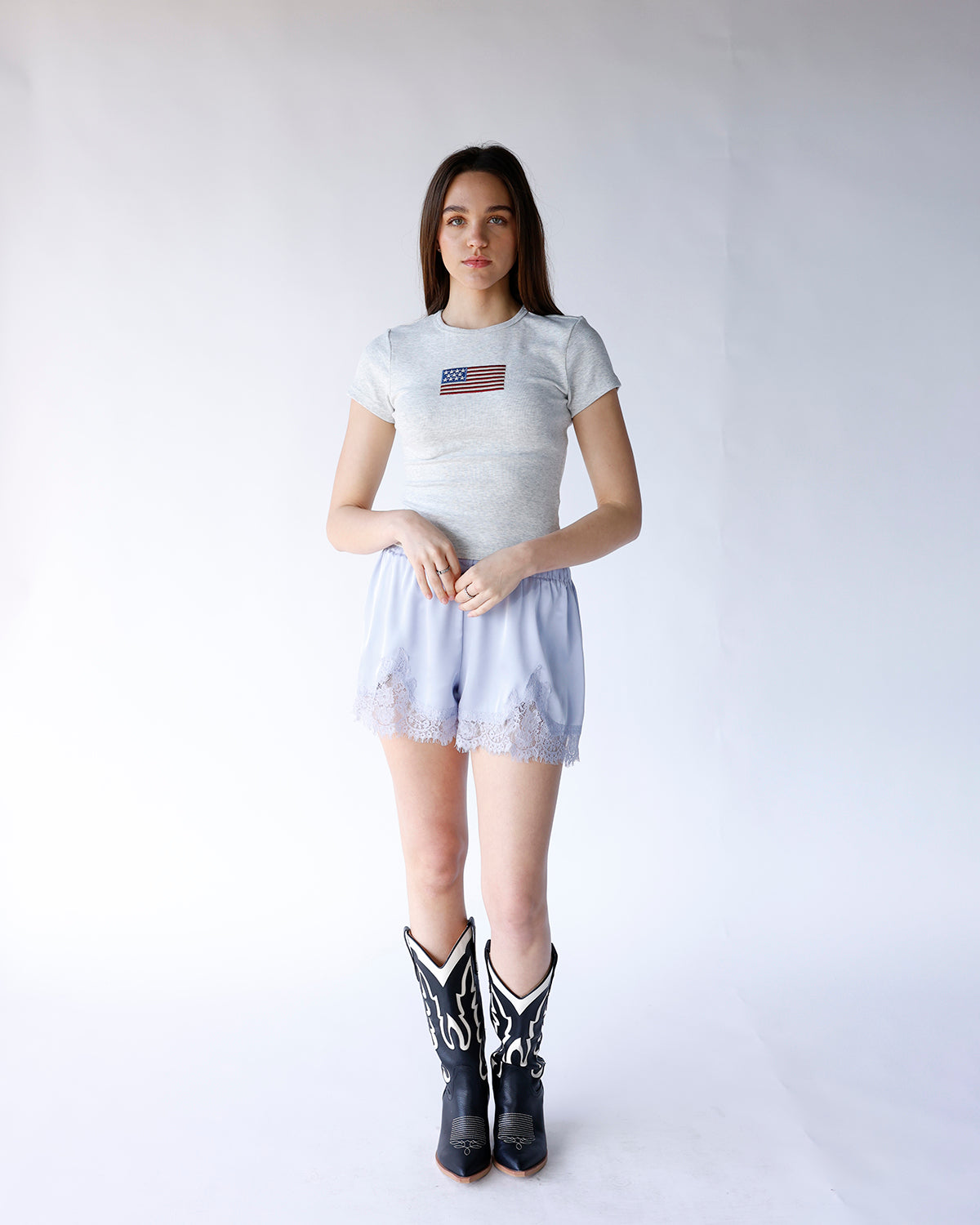 STARS & STRIPES RIBBED BABY TEE