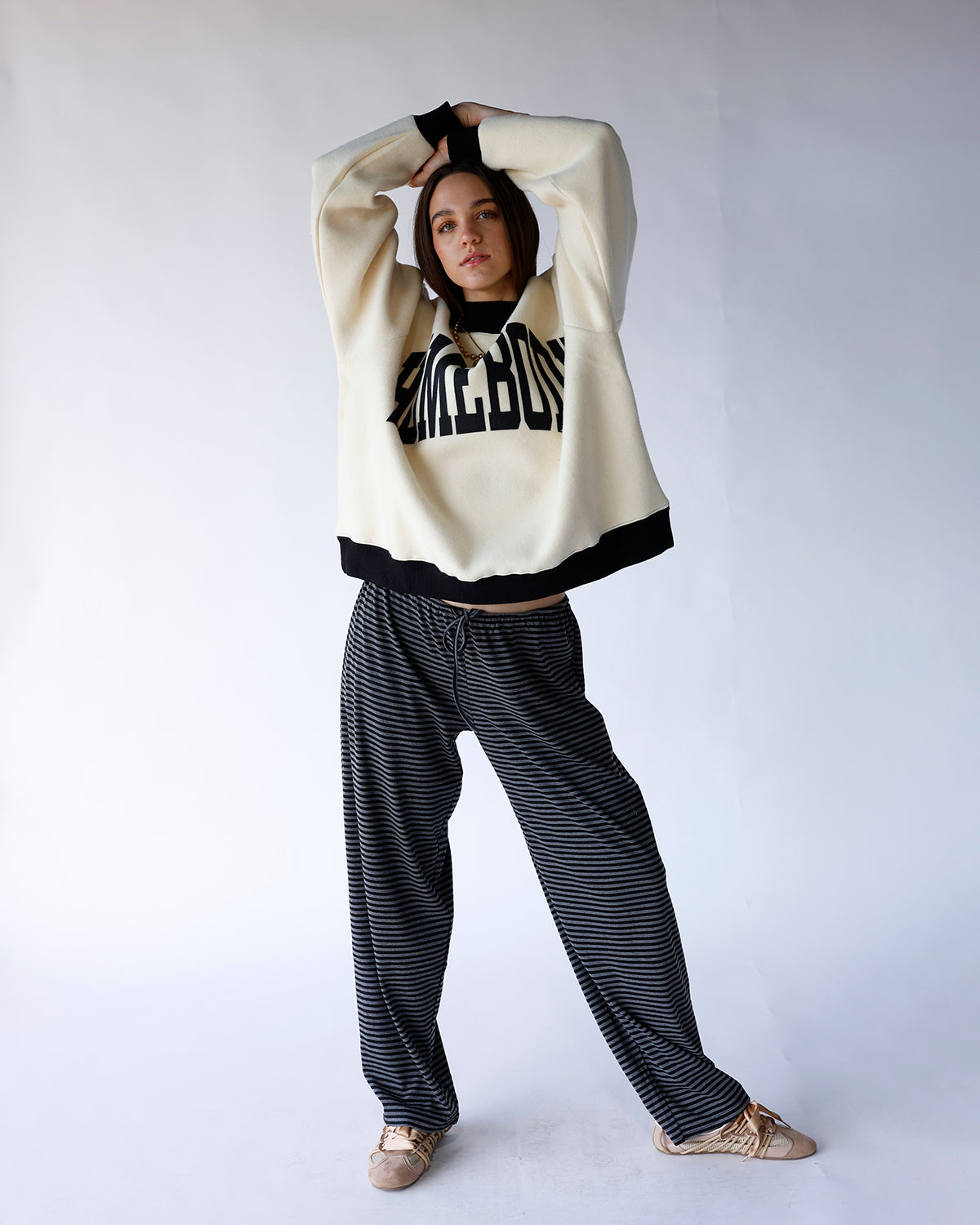 HOMEBODY REVERSIBLE MOCK NECK SWEATSHIRT