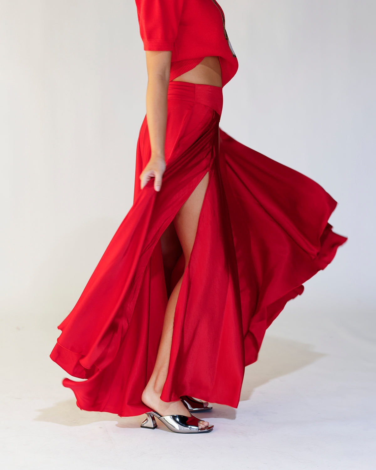 FREE PEOPLE CHILCO MAXI SKIRT X SALSA