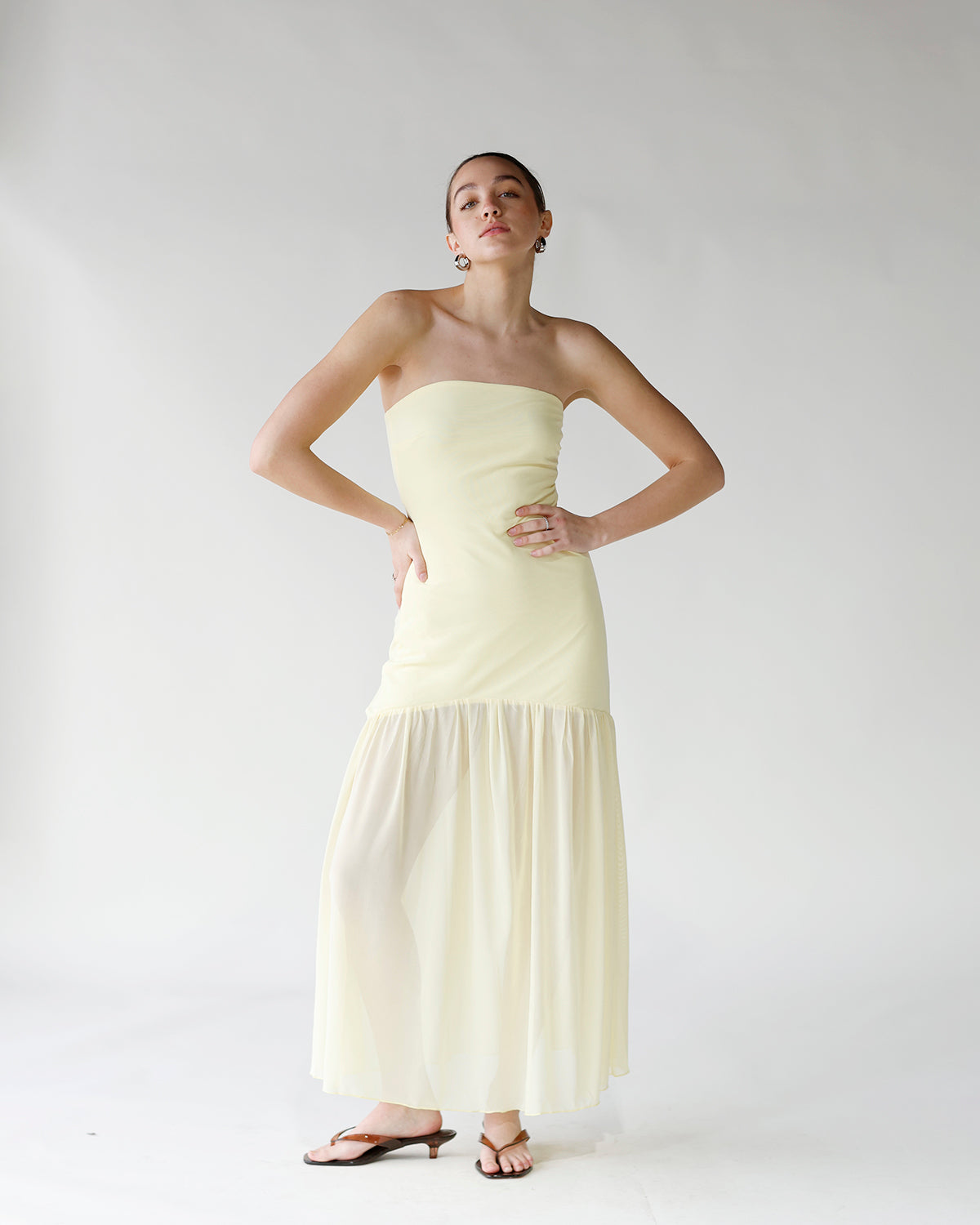 BUTTERCUP BREEZE STRAPLESS MAXI DRESS