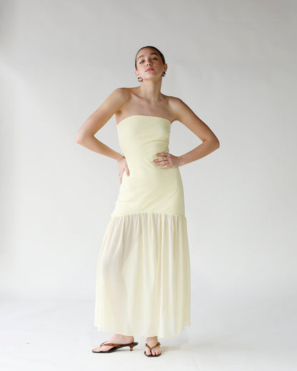 BUTTERCUP BREEZE STRAPLESS MAXI DRESS