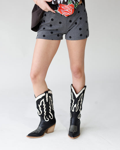 ELOISE POLKA DOT SHORTS X GREY