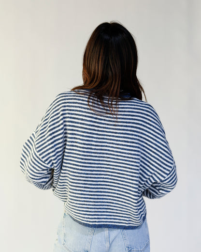 THE CULT CARDI X NAVY STRIPE