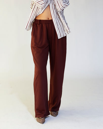 LAID-BACK LUXE SWEATPANTS X MAROON