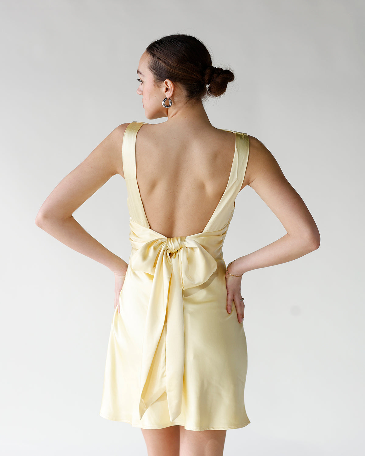 LEMON DROP BOATNECK MINI DRESS