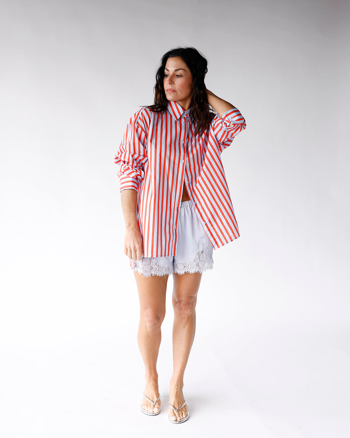 SWEET STRIPED BUTTON UP