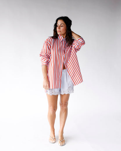 SWEET STRIPED BUTTON UP