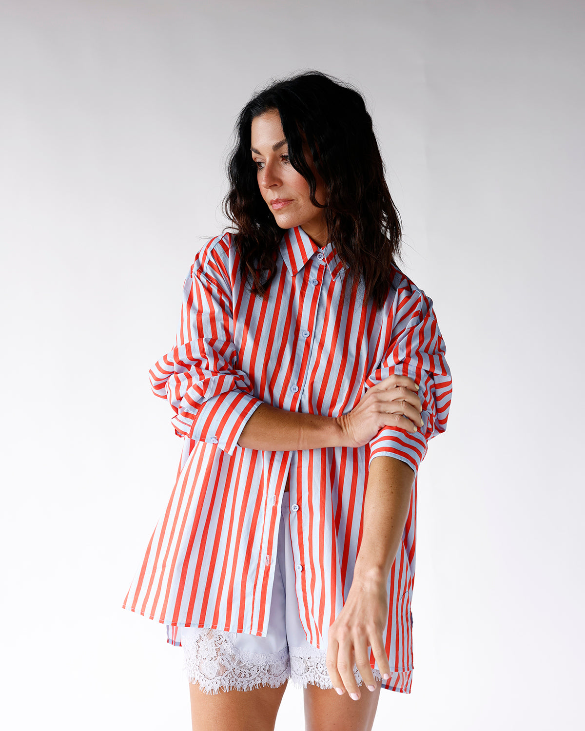 SWEET STRIPED BUTTON UP