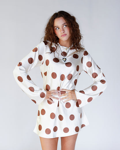 holiday dress cocktail dress poka dots dress for holiday party fun dress 