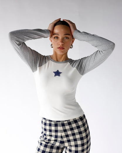 STARLIGHT RAGLAN TOP X GREY