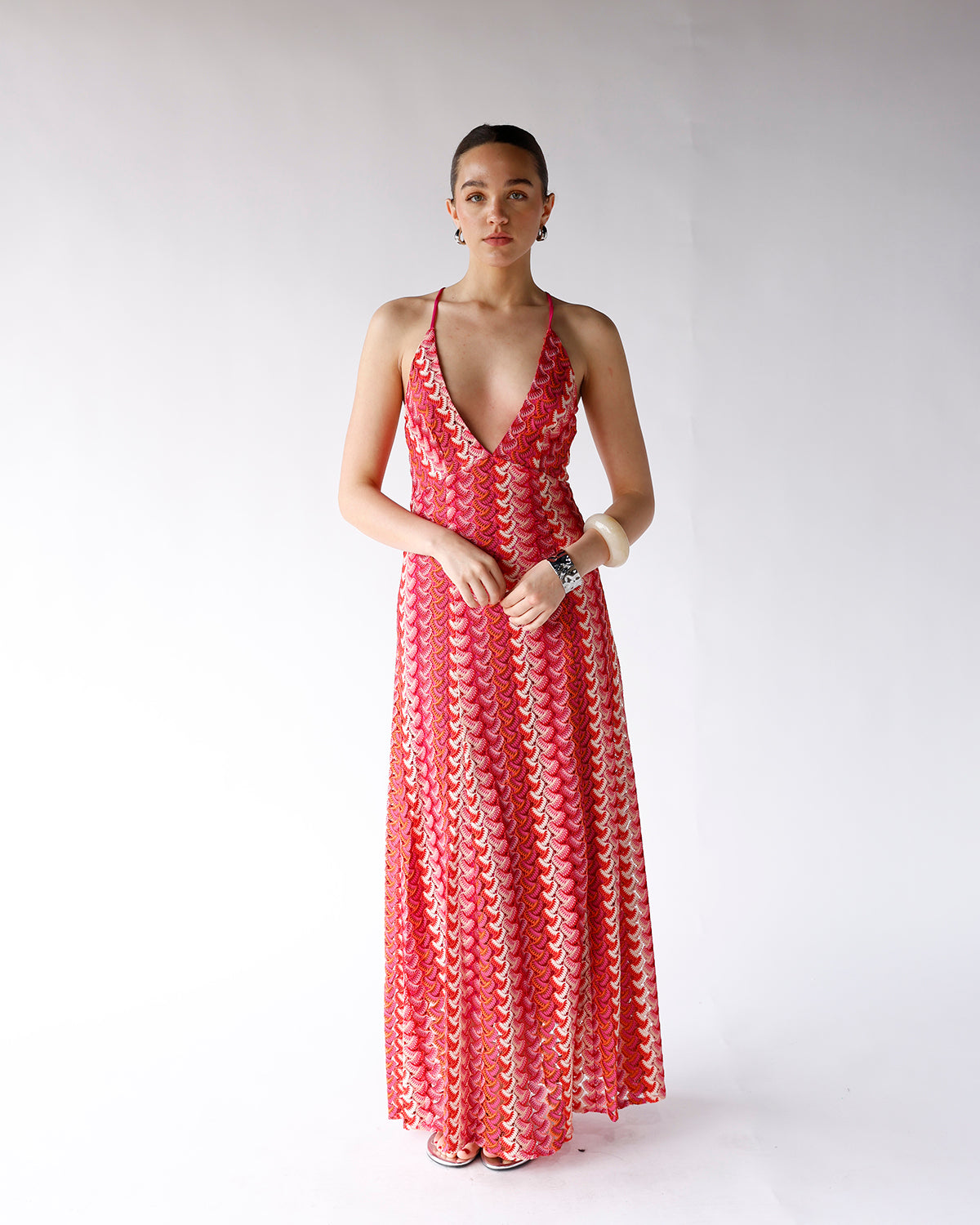 CHERRY WINE CROCHET MAXI DRESS