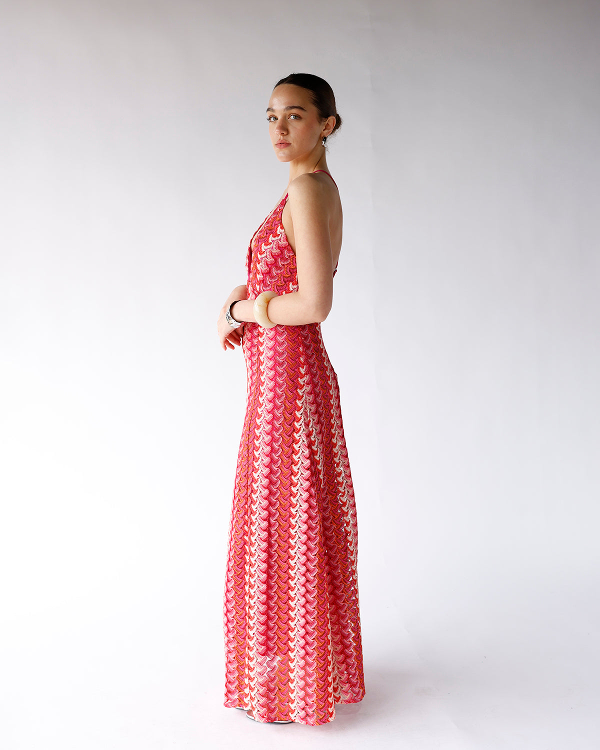 CHERRY WINE CROCHET MAXI DRESS