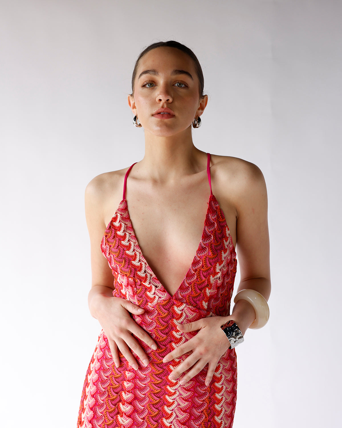 CHERRY WINE CROCHET MAXI DRESS