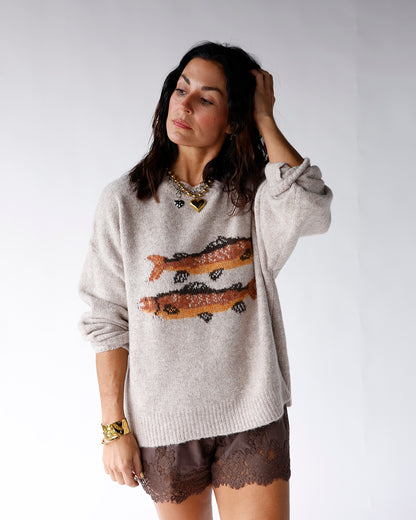 COASTAL CATCH SWEATER X OATMEAL