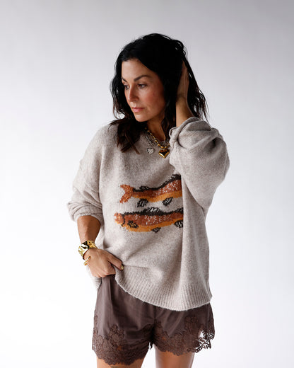 COASTAL CATCH SWEATER X OATMEAL