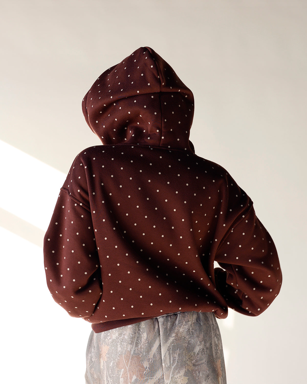 POLKA DOT CRUSH ZIP UP HOODIE