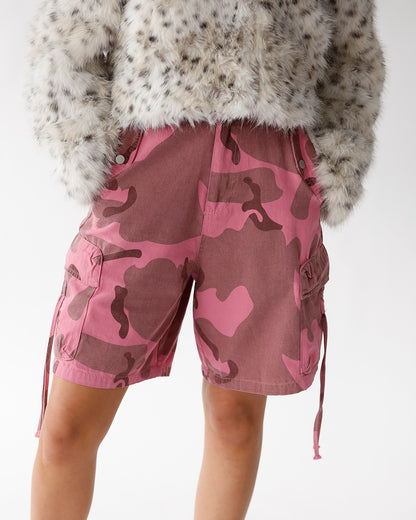 CAMO CUTIE PINK CARGO SHORTS