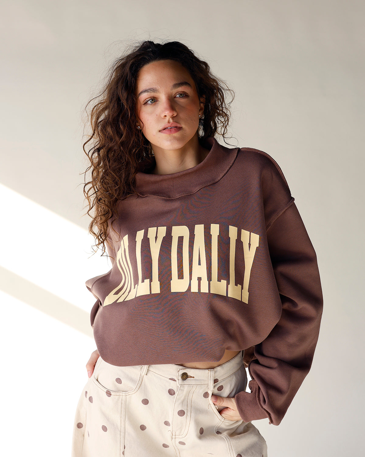 DILLY DALLY MOCK NECK SWEATSHIRT