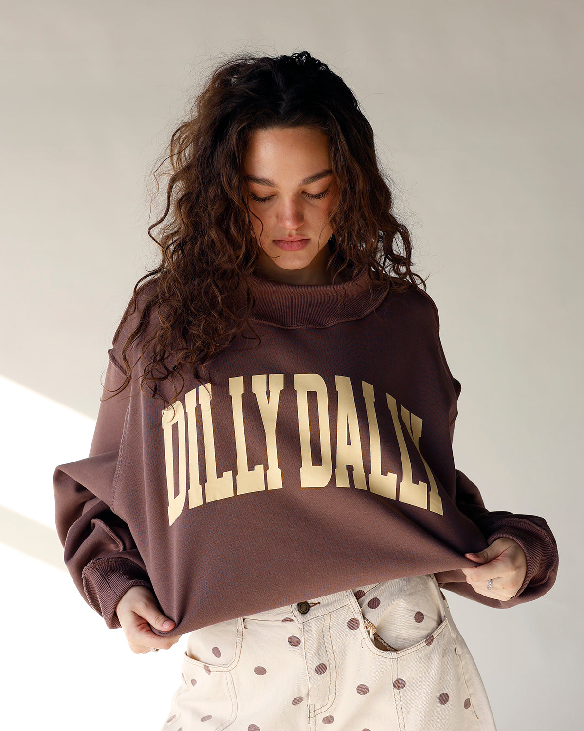 DILLY DALLY MOCK NECK SWEATSHIRT