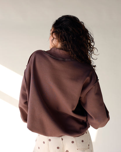 DILLY DALLY MOCK NECK SWEATSHIRT