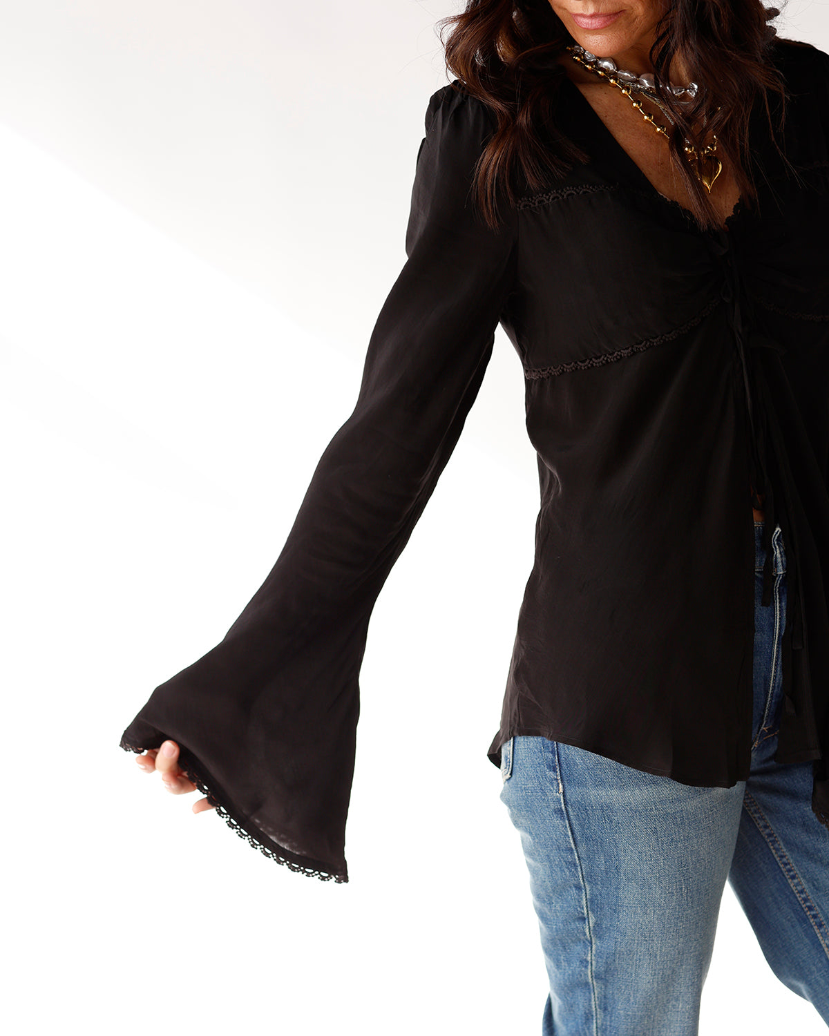 FREE PEOPLE BALI ARIEL TOP X BLACK