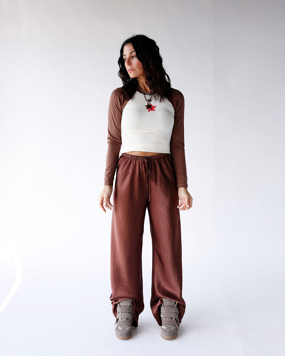 STARLIGHT RAGLAN TOP X BROWN