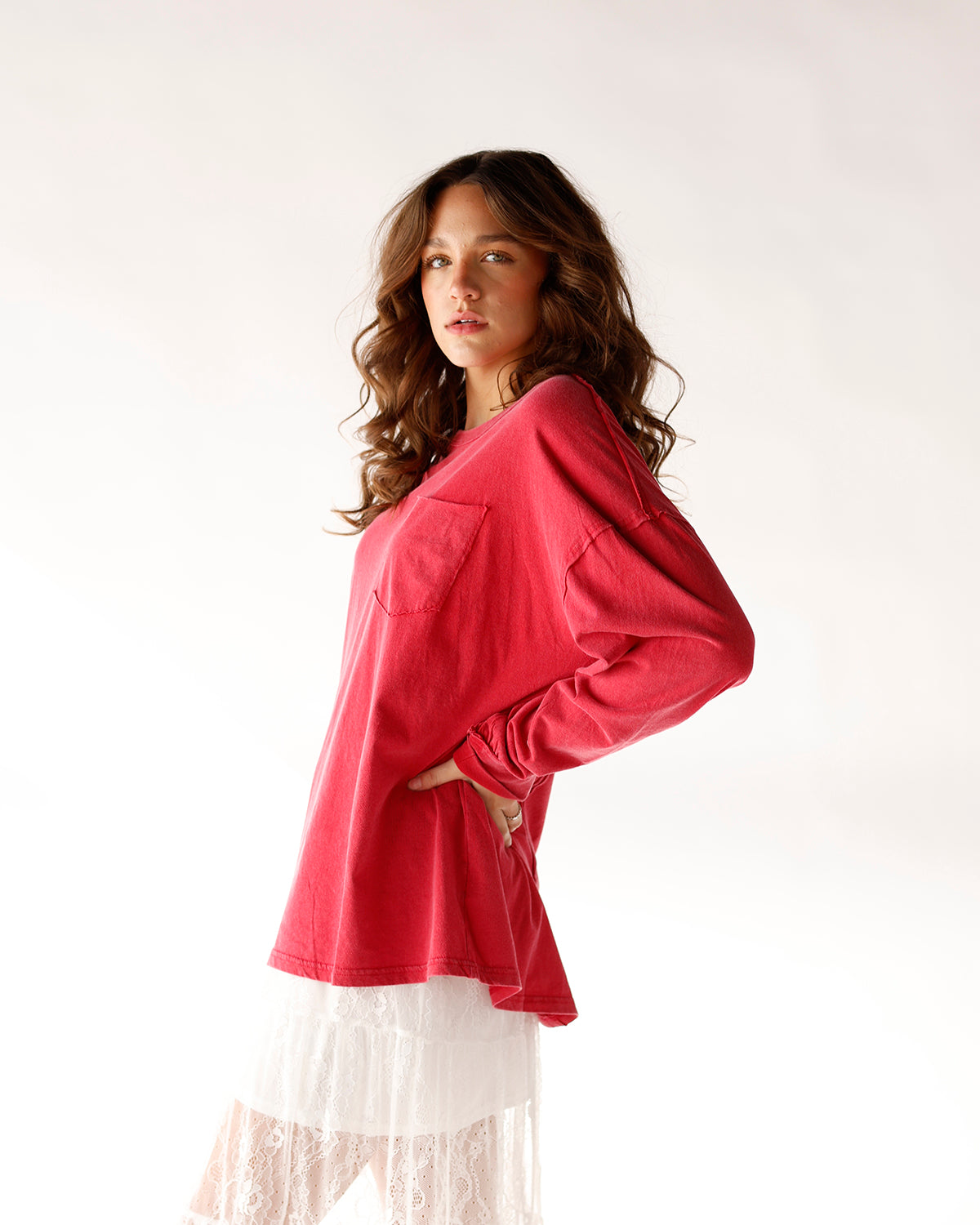 WINTER BERRY LONG SLEEVE TOP