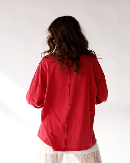 WINTER BERRY LONG SLEEVE TOP