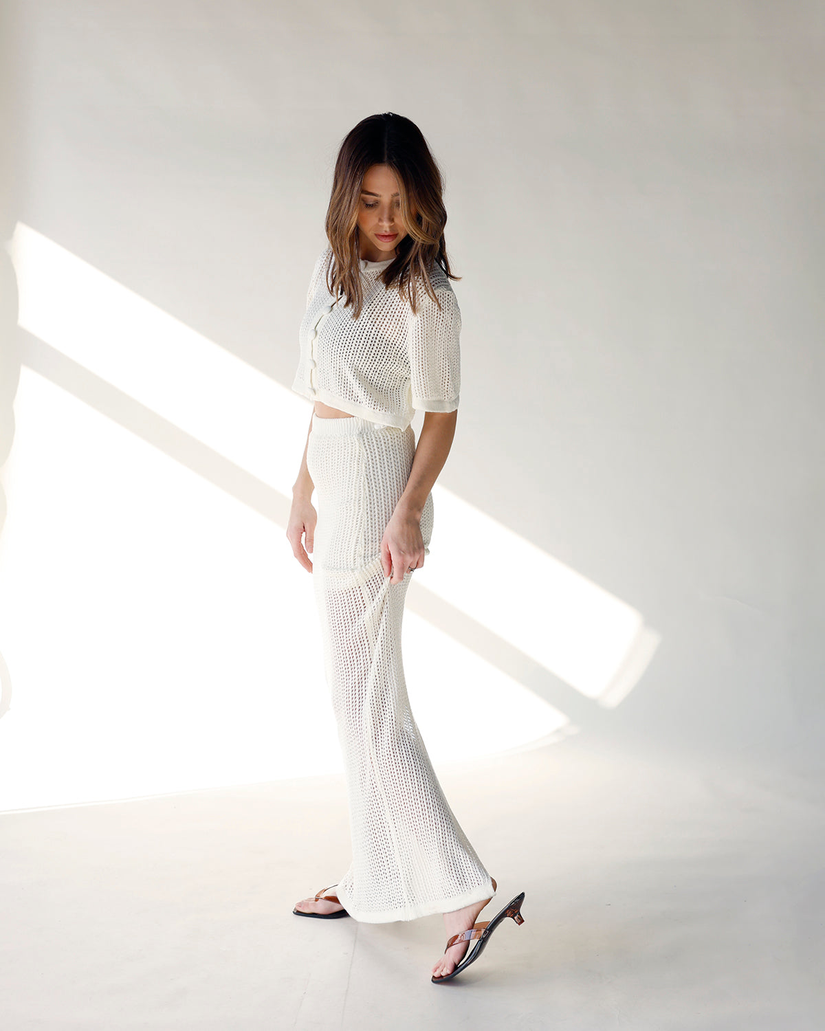 DREAM VACATION CROCHET TOP & MAXI SKIRT SET