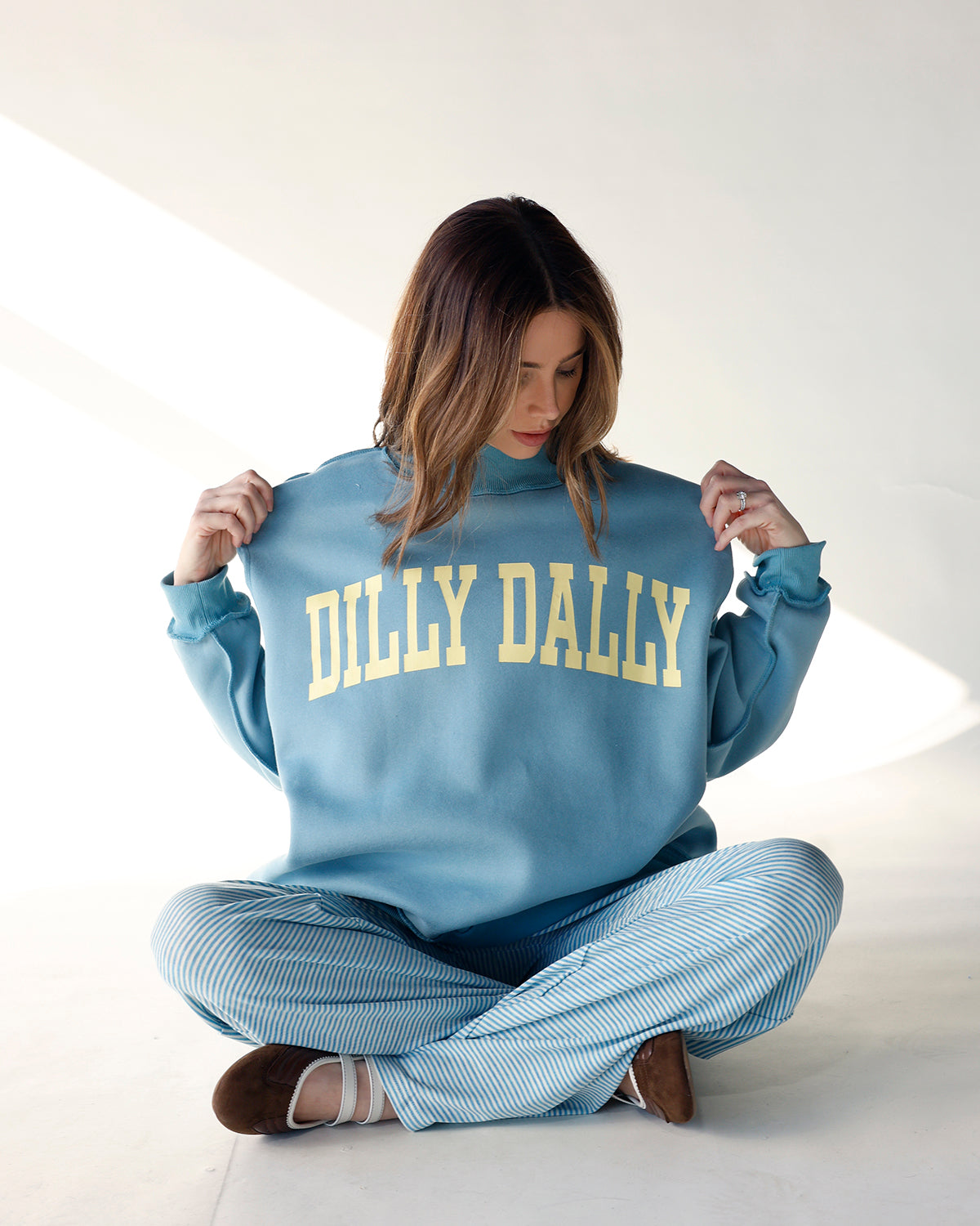 mock neck sweatshirt blue dilly dally mock neck pullover