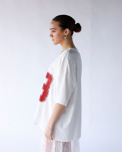 GOLDEN HOUR VARSITY TEE X WHITE