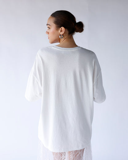 GOLDEN HOUR VARSITY TEE X WHITE