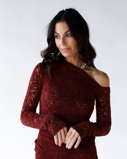 NIA SELENA LACE TOP X COCOA