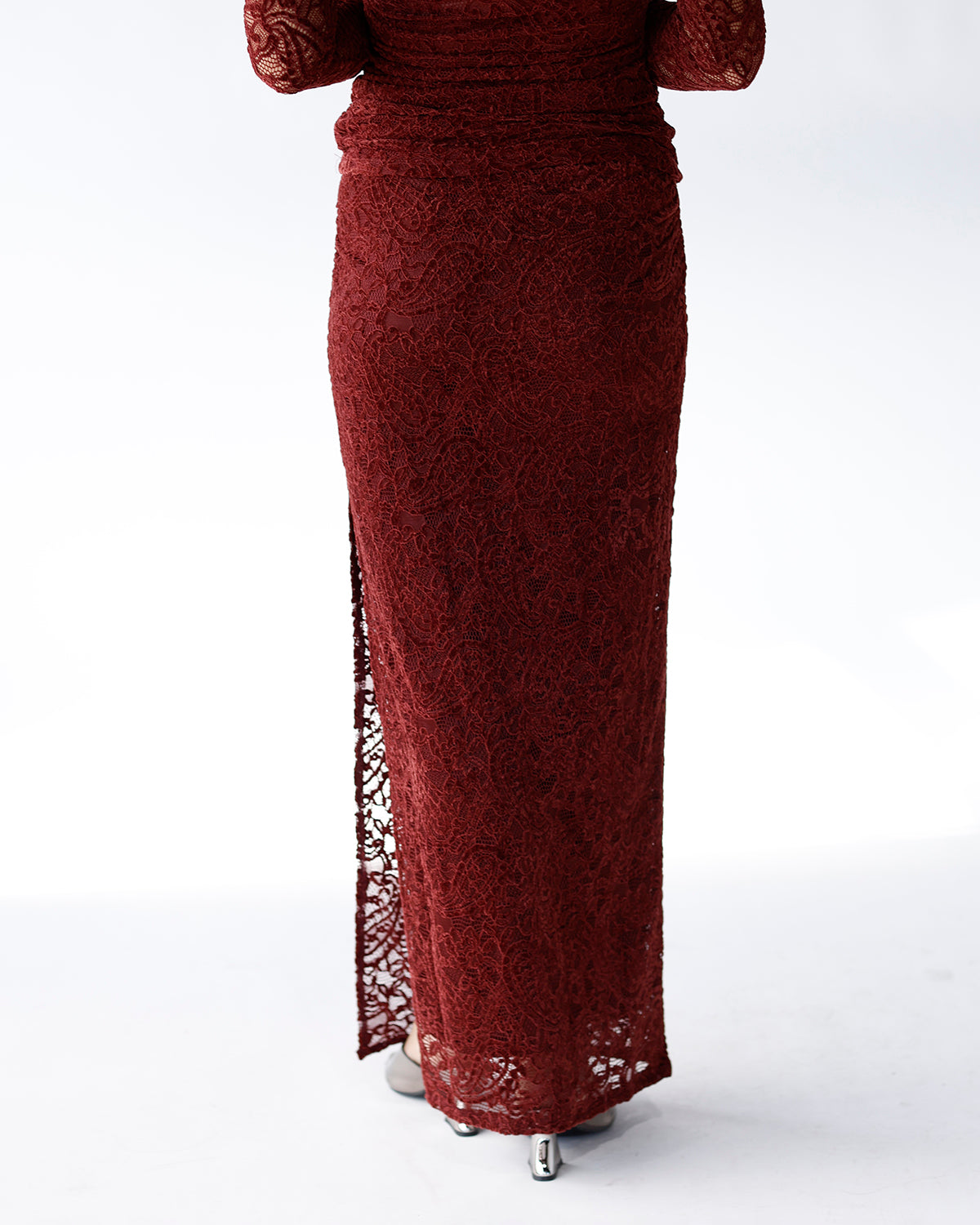 NIA SELENA LACE SKIRT X COCOA