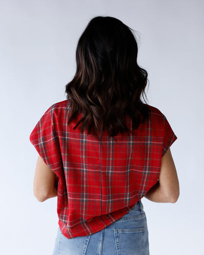 HOLIDAY PLAID TOP