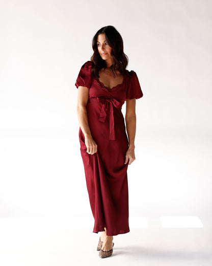 MERLOT WISHES MAXI DRESS