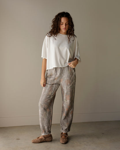 DAYDREAMER LA WHITE CROPPED VINTAGE TEE