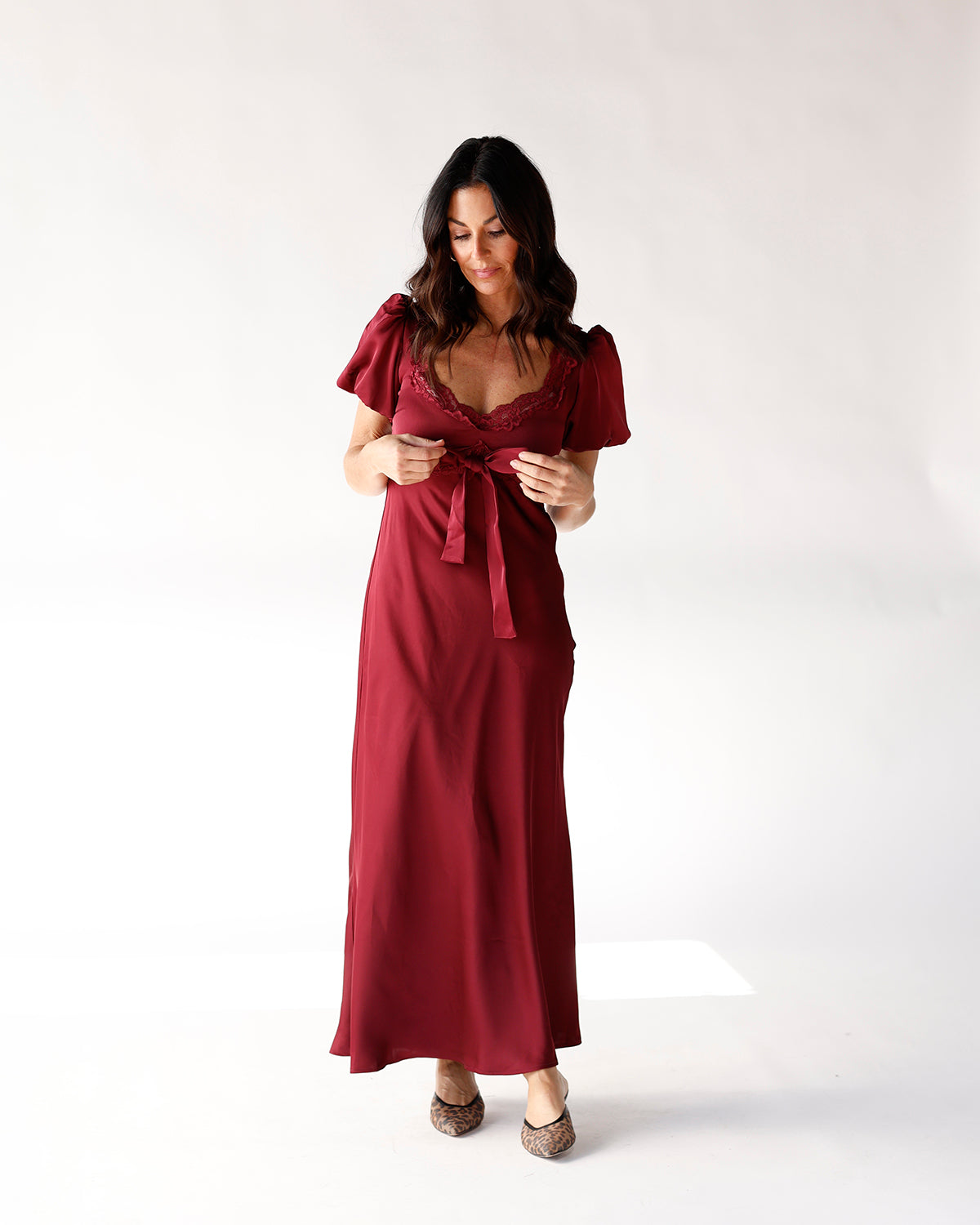 long dress for the holidays formal dress maroon red dress outfit for holiday party office party date night 