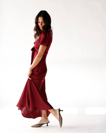 MERLOT WISHES MAXI DRESS