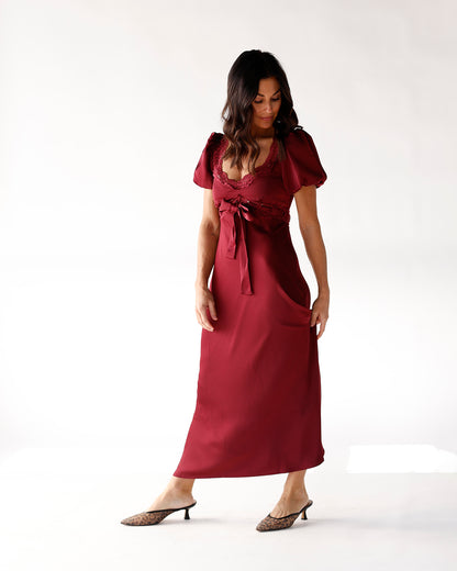 MERLOT WISHES MAXI DRESS