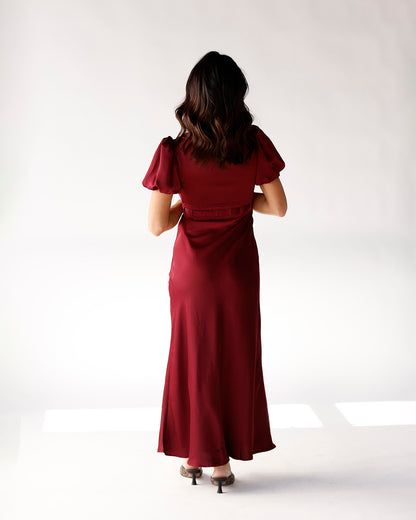 MERLOT WISHES MAXI DRESS