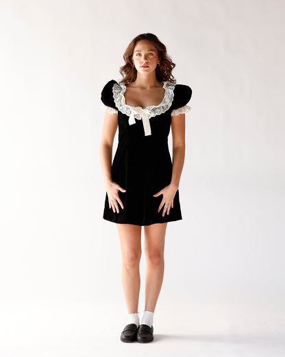 velvet dress dress for the holidays lace dress cocktail party dress holiday office party dress 