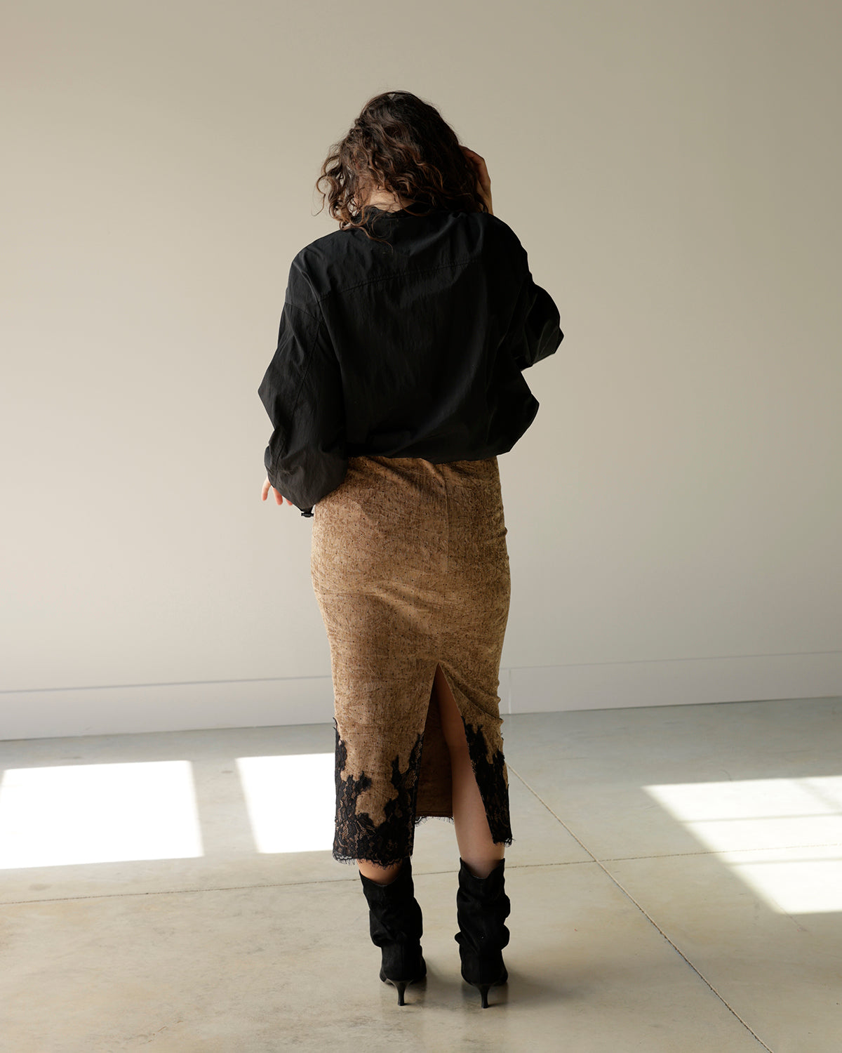 LUCIEN VELVET PARTY MIDI SKIRT