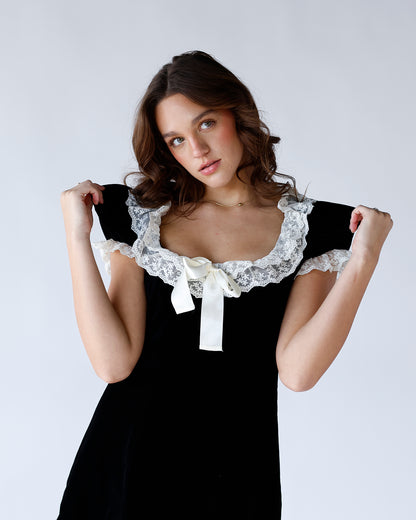 VELVET KISS MINI DRESS