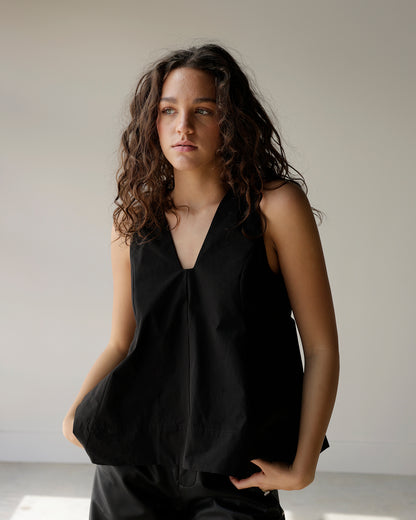 TORY BACK TO BUSINESS BLACK DRESSY TOP