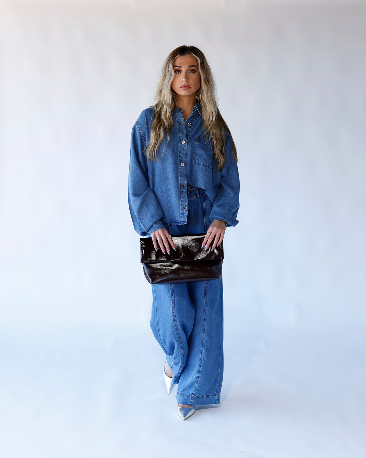 FRNCH MELISSE DENIM BLUE SHIRT