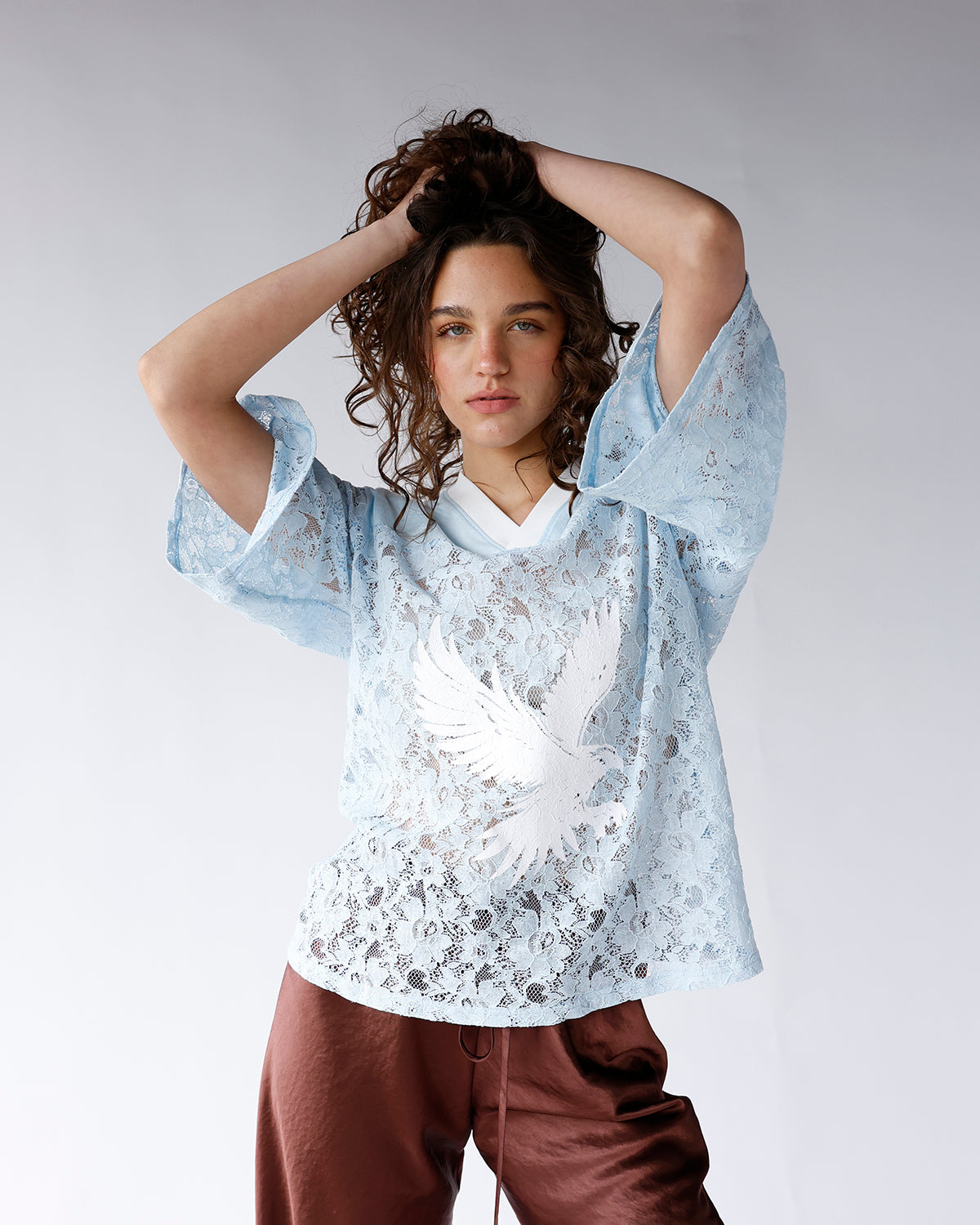 HIP SOARING SHEER LACE JERSEY