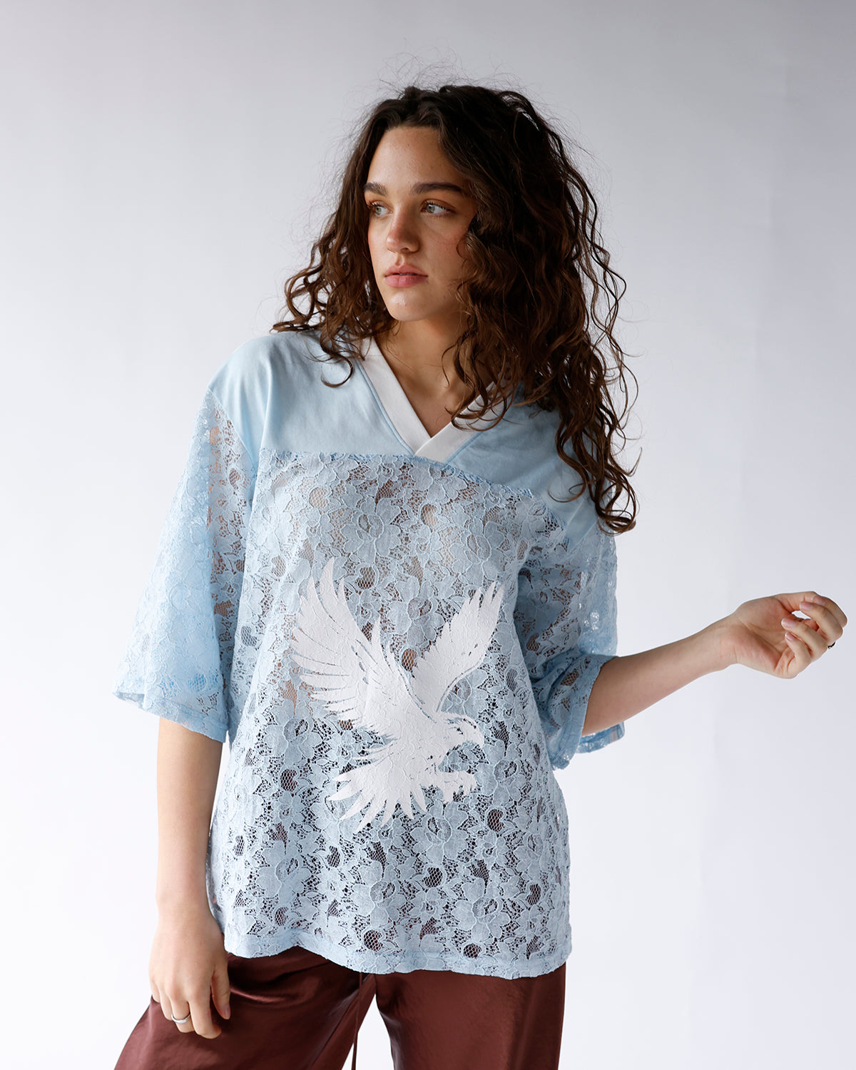 HIP SOARING SHEER LACE JERSEY
