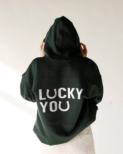 women's forest green graphic hoodie everyday hoodie