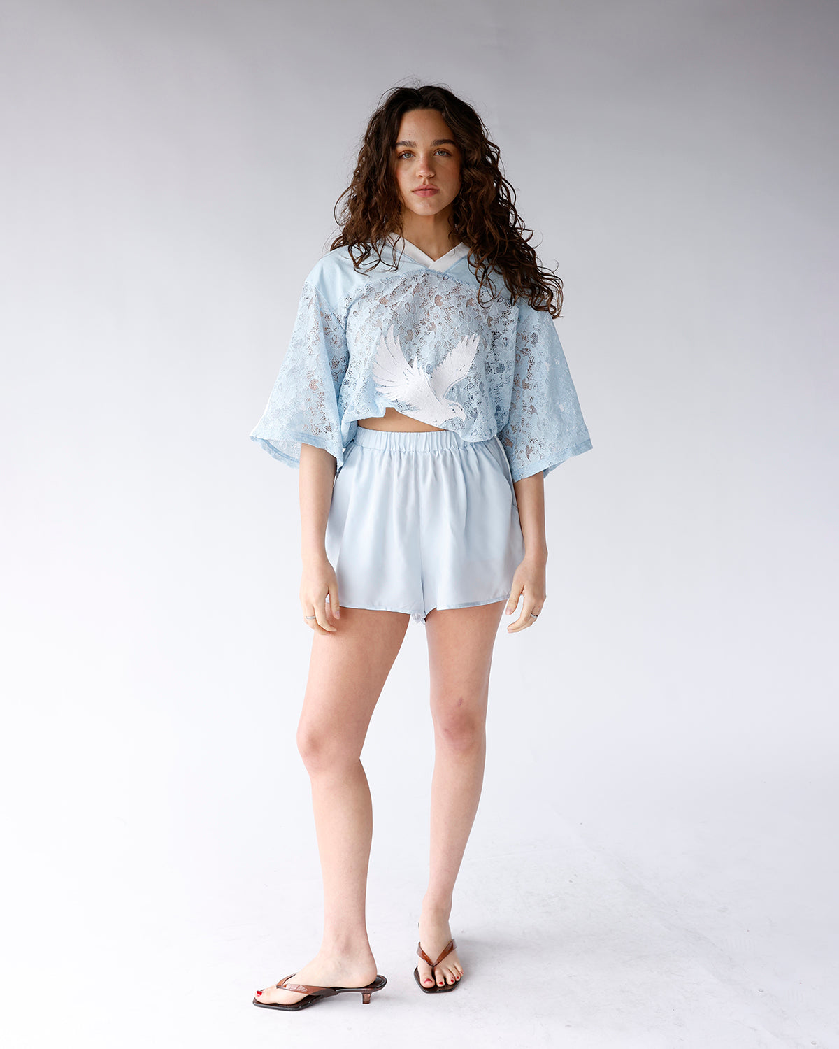 HIP SOARING SHEER LACE JERSEY